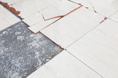 Cracked Tile Surface